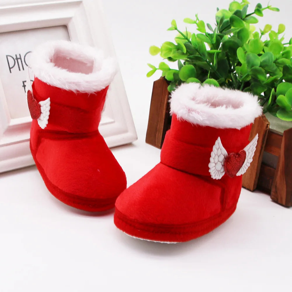 Newborn Baby Girl Plush Snow Booties Keep Warm