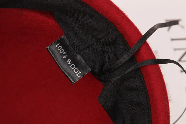 H734 Fedoras Hat Women Autumn Winter British Fashion Retro Wool Feather Cap Lady