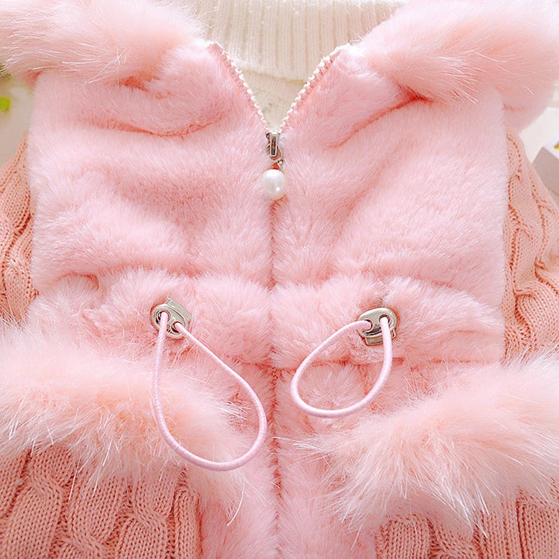 Plush Baby Jacket Thicken Warm Sweater for Girls