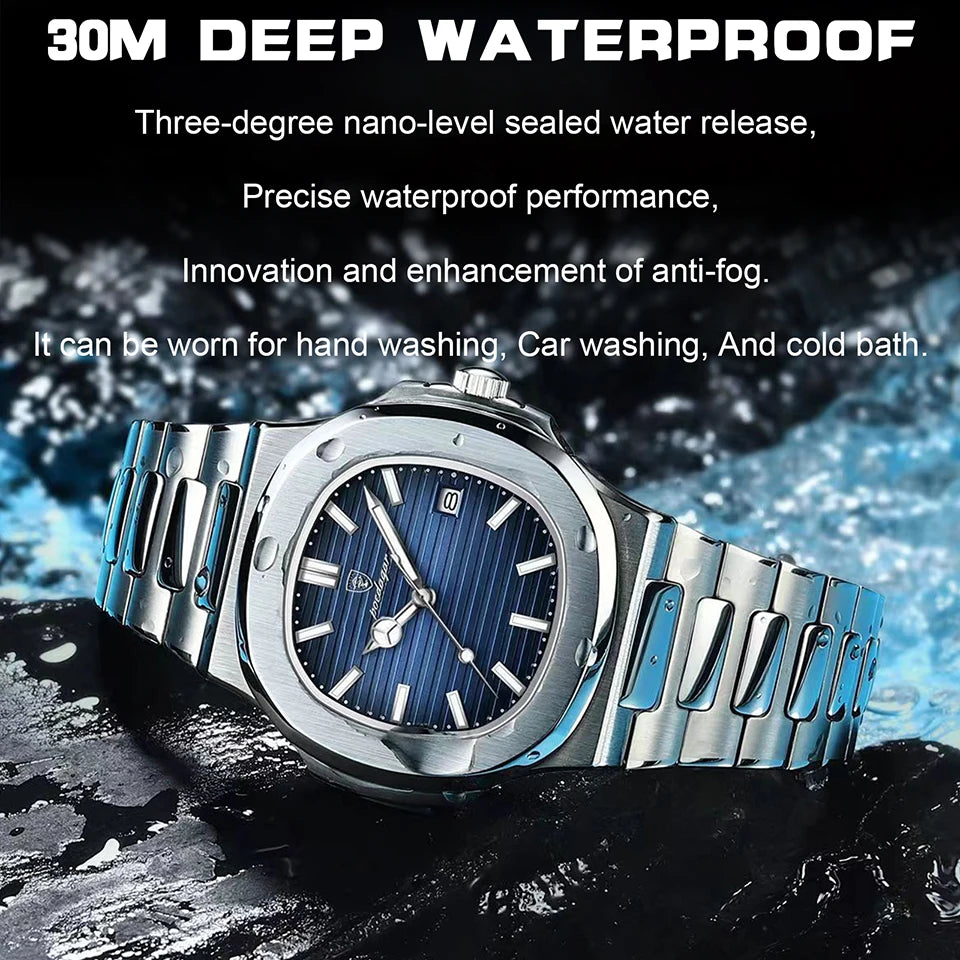 POEDAGAR Luxury Watch Business Waterproof Male