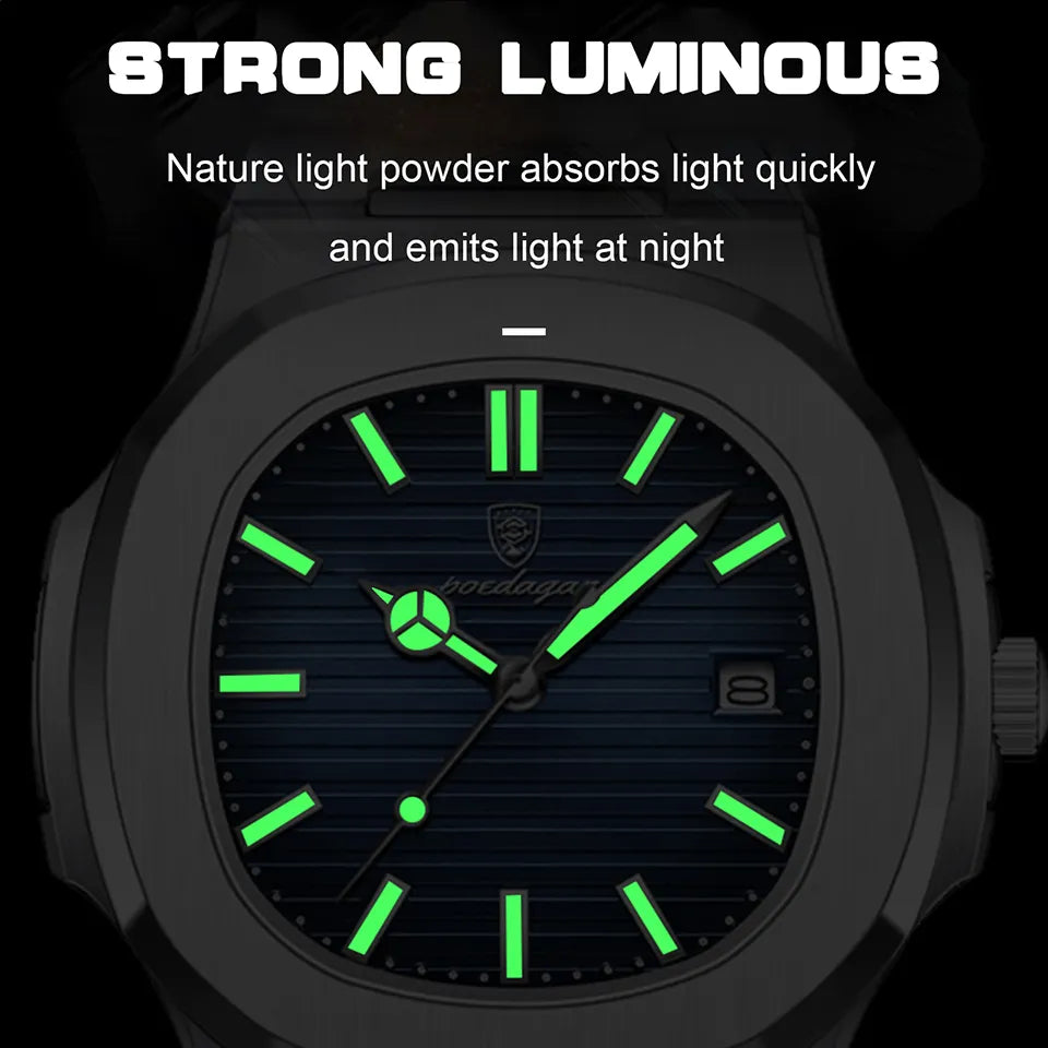POEDAGAR Luxury Watch Business Waterproof Male