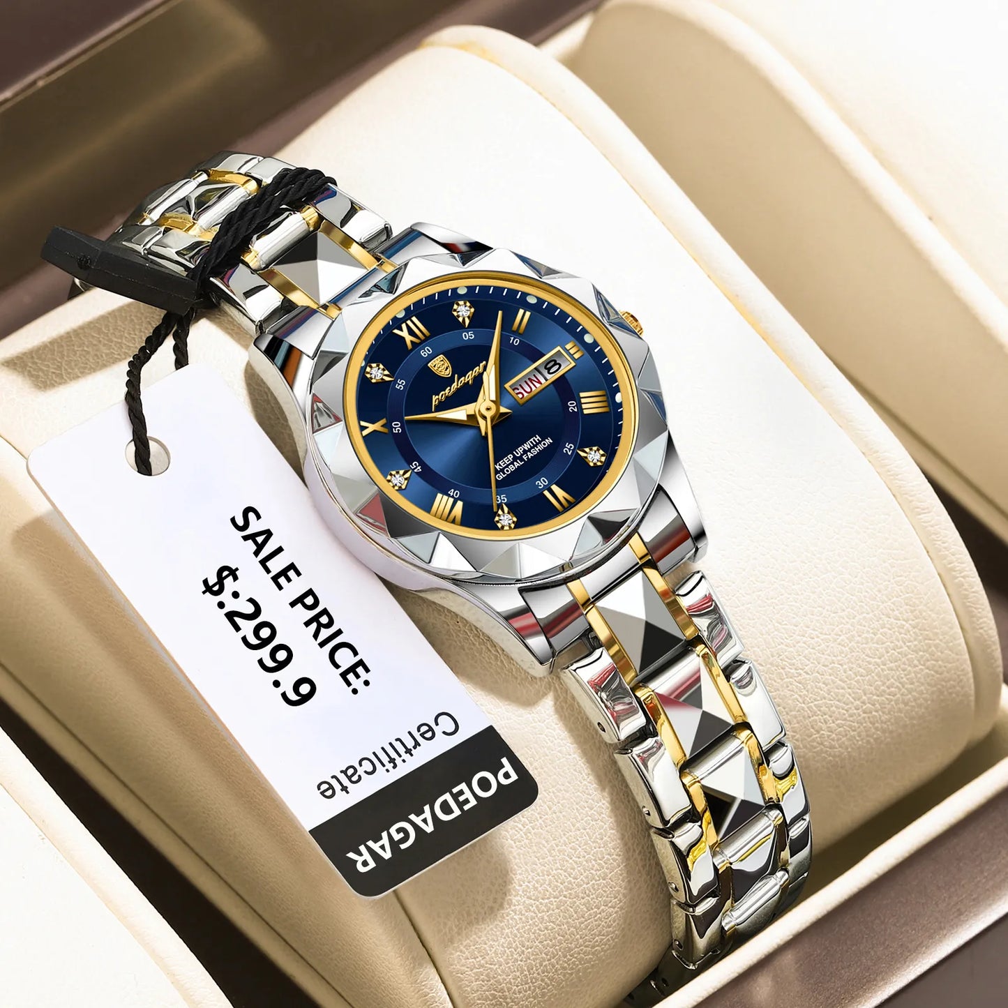 POEDAGAR Luxury Ladies Watch Luminous Waterproof