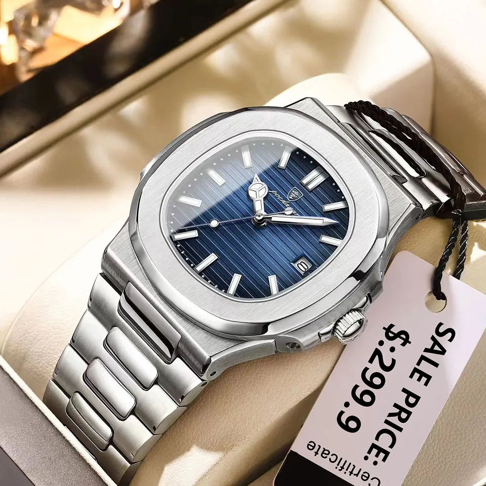 POEDAGAR Luxury Watch Business Waterproof Male