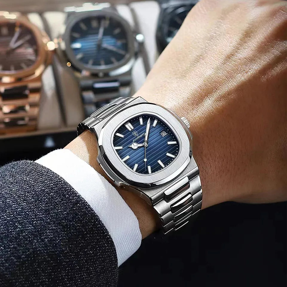 POEDAGAR Luxury Watch Business Waterproof Male