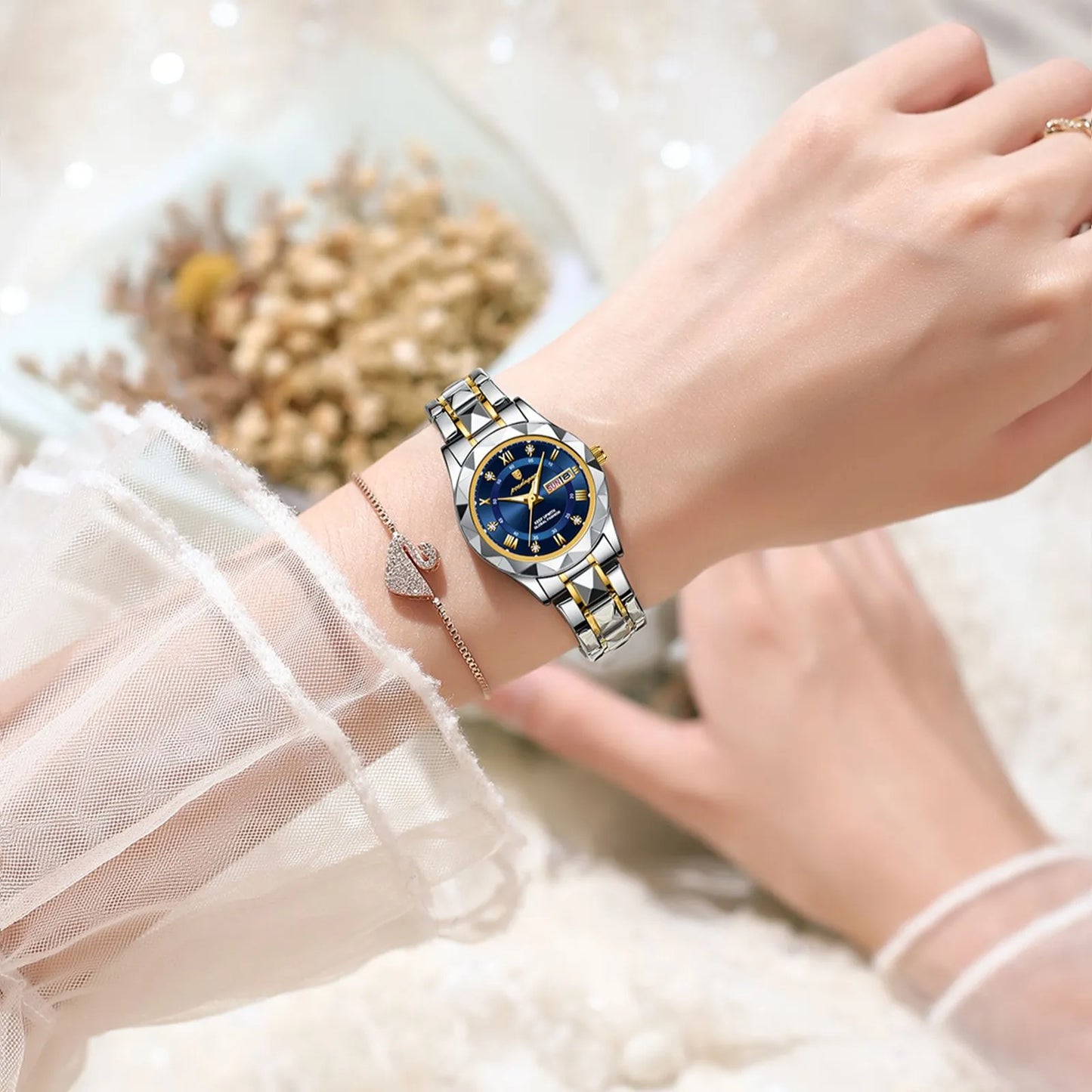 POEDAGAR Luxury Ladies Watch Luminous Waterproof