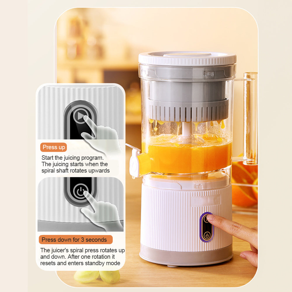 Electric Juicer Rechargeable USB Charging 120rpm Hands-Free High Automatic, Citrus, Orange, Lemon, Lime, Grapefruit