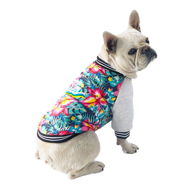 Pitbull Pet Dog Clothes Stretch Printed Two-legged Clothes