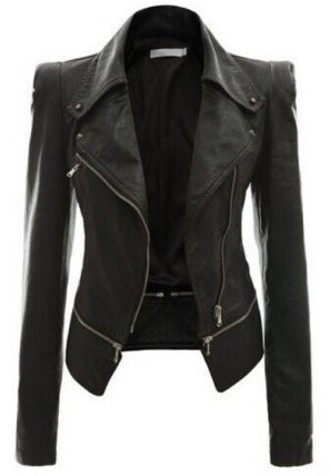 Motorcycle two leather zipper jackets