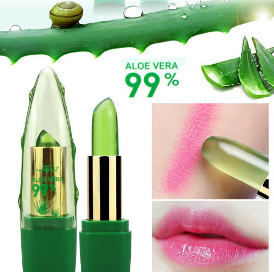 Aloe Vera Gel Lipstick Color Gloss Moisturizer Anti-Drying