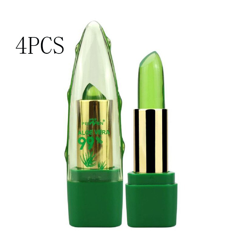 Aloe Vera Gel Lipstick Color Gloss Moisturizer Anti-Drying