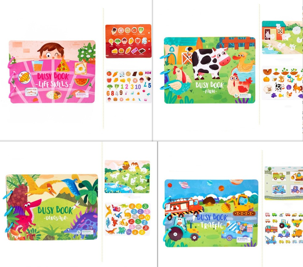 Children's Busy Book Educational Toys Repeated Paste