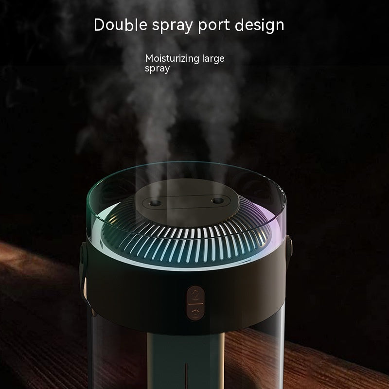 Large Capacity Double Spray Humidifier 26L Ambience Ligh Portable Water Replacement