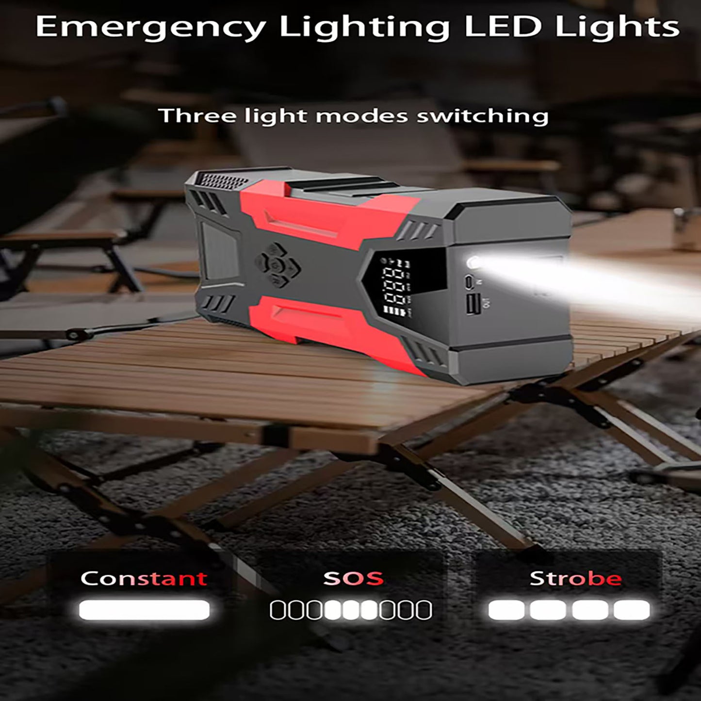 4in1 Multi-functional Car Emergency Jump Starter 12V High-Power Automotive Battery