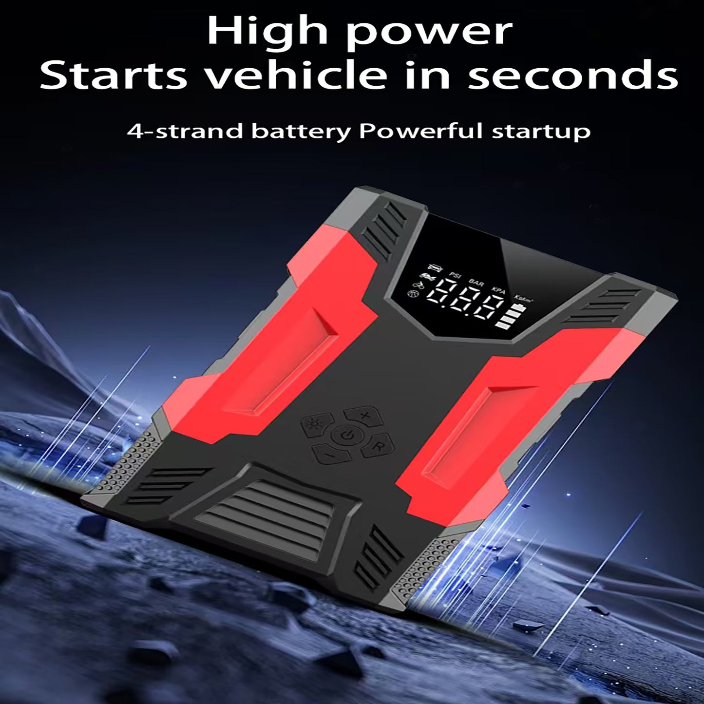 4in1 Multi-functional Car Emergency Jump Starter 12V High-Power Automotive Battery