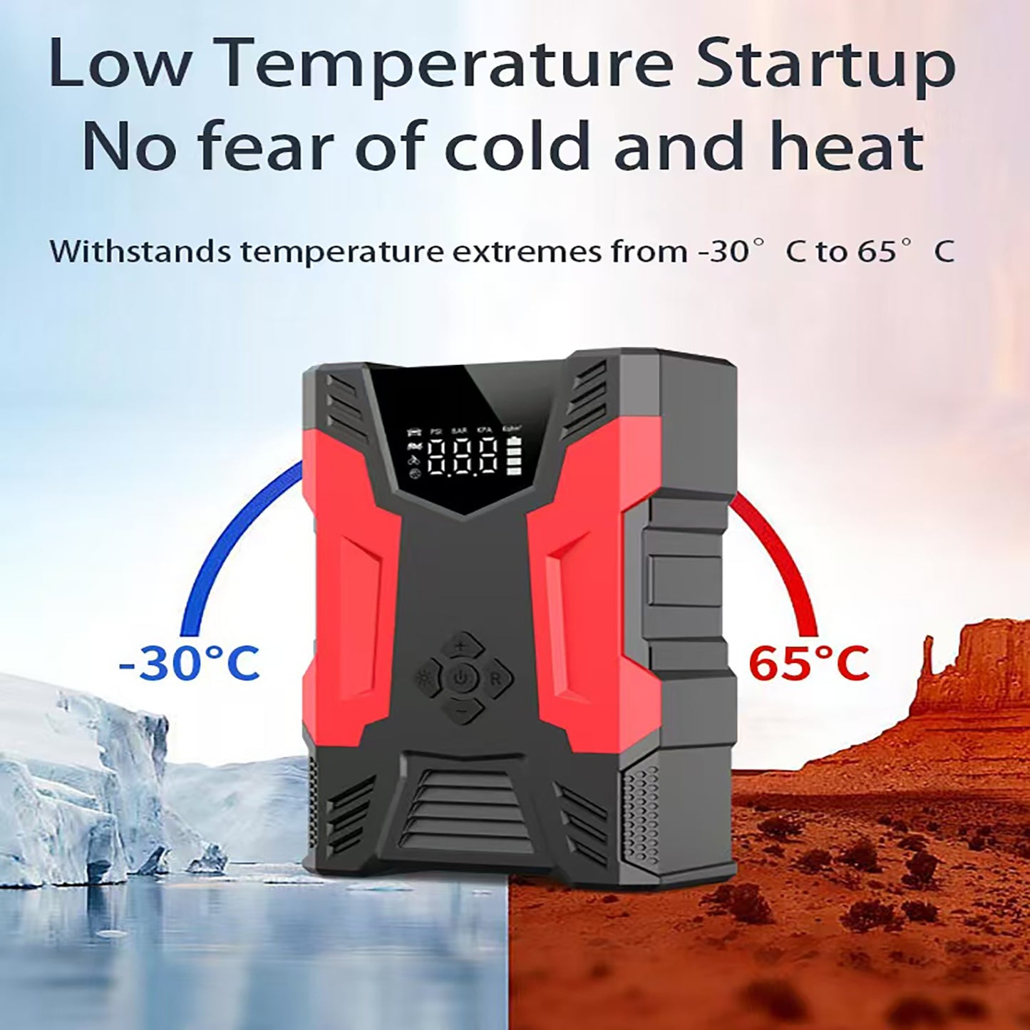 4in1 Multi-functional Car Emergency Jump Starter 12V High-Power Automotive Battery