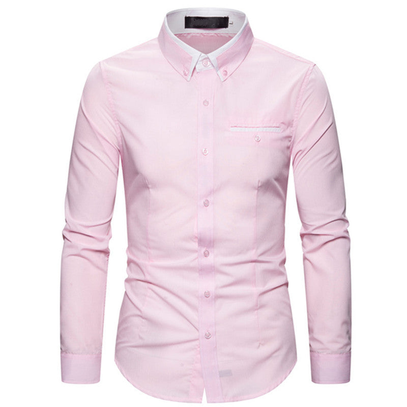 Casual Slim Fit Plus Size Long Sleeve Shirt