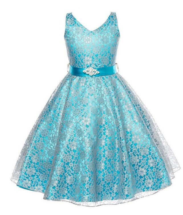 Kids girls dress children Costume Girls Dress Lace Dress Tong