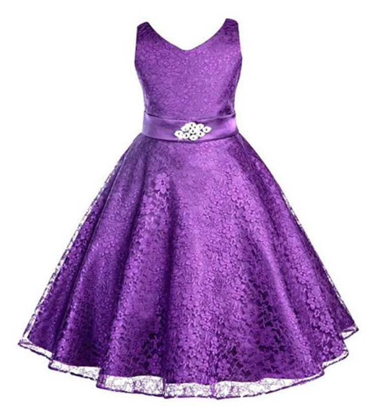 Kids girls dress children Costume Girls Dress Lace Dress Tong