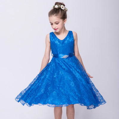 Kids girls dress children Costume Girls Dress Lace Dress Tong