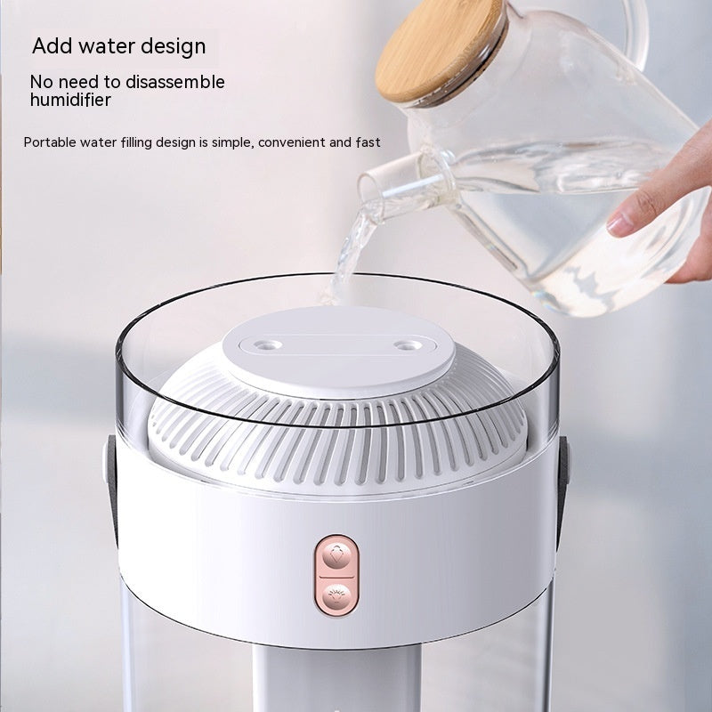 Large Capacity Double Spray Humidifier 26L Ambience Ligh Portable Water Replacement