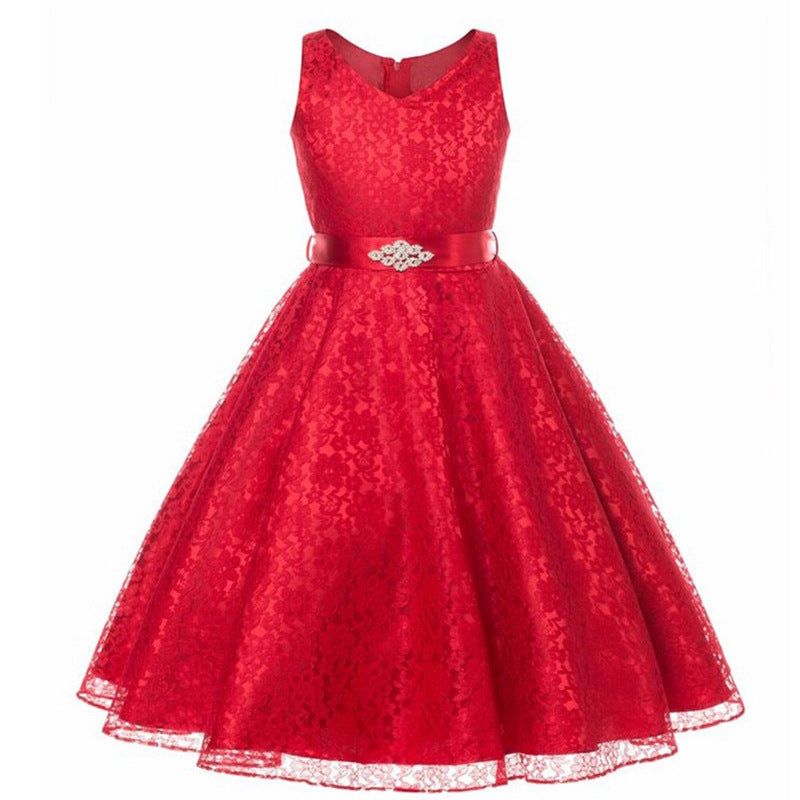 Kids girls dress children Costume Girls Dress Lace Dress Tong