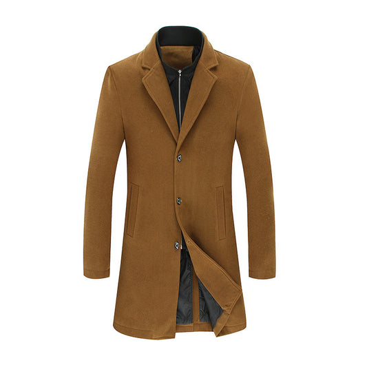 Woolen two-piece coat for men's, British style