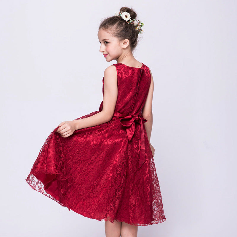 Kids girls dress children Costume Girls Dress Lace Dress Tong