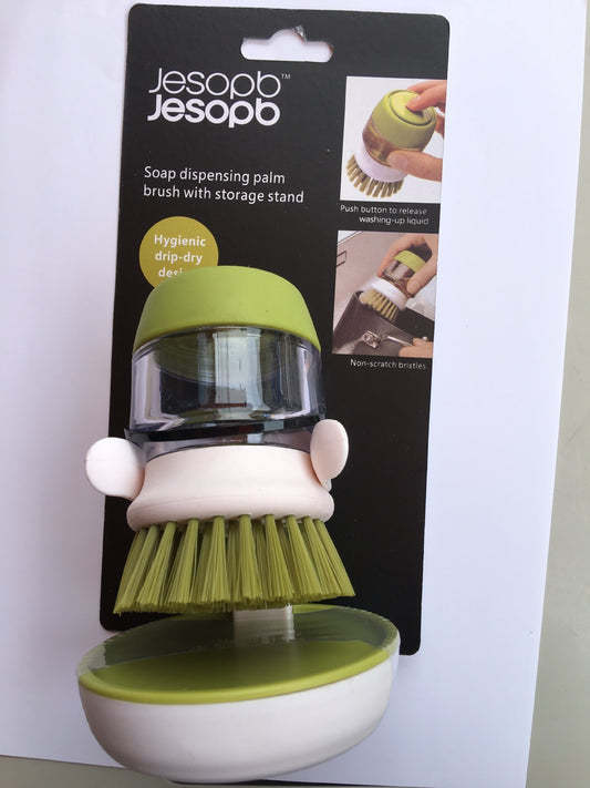 British JESOPB Washing Pan Brush Kitchen Cleaning Brush Soap Liquid Scrubbing Cleaner Can Wash Bowl Brush