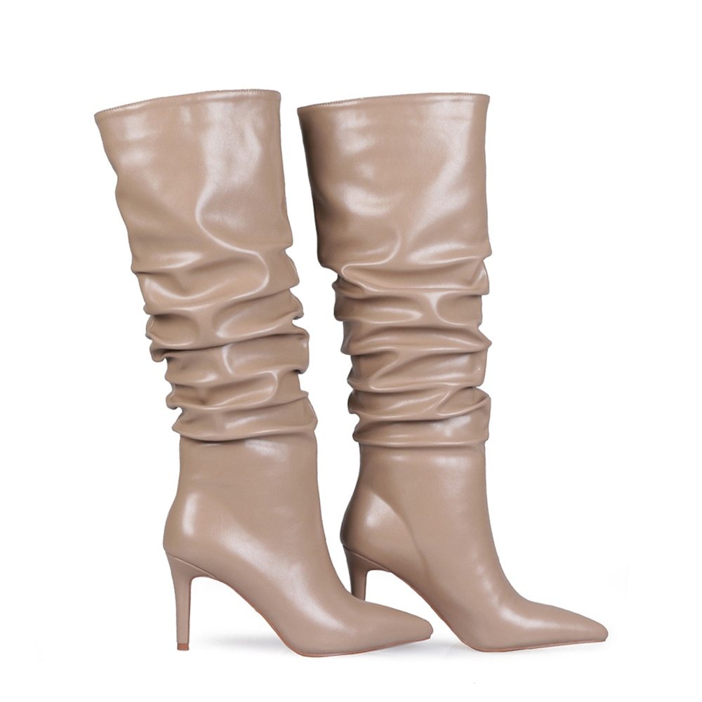 Classic Pleated mid-Autumn boot for women