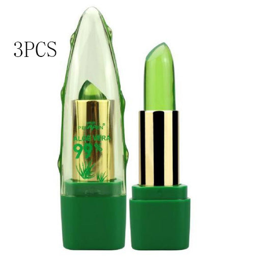 Aloe Vera Gel Lipstick Color Gloss Moisturizer Anti-Drying