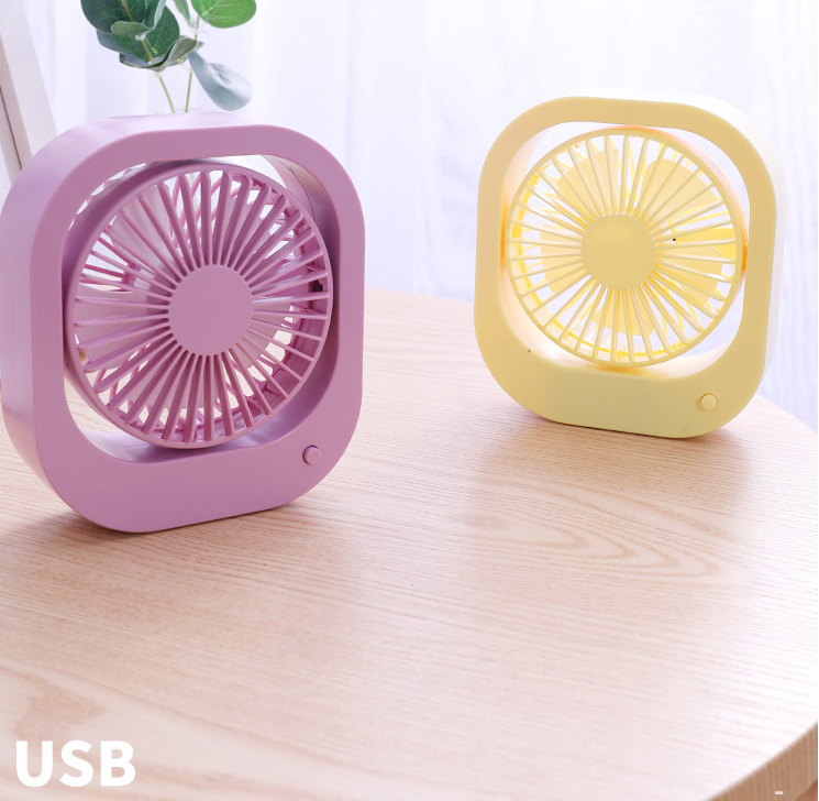 USB Desk Fan Portable Desktop Table Fan With 2 Speed 180 Rotation Adjustable Strong Wind