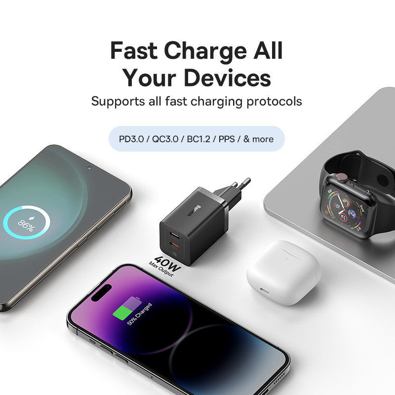 Dual-port Fast Charging Mobile Phone Charger