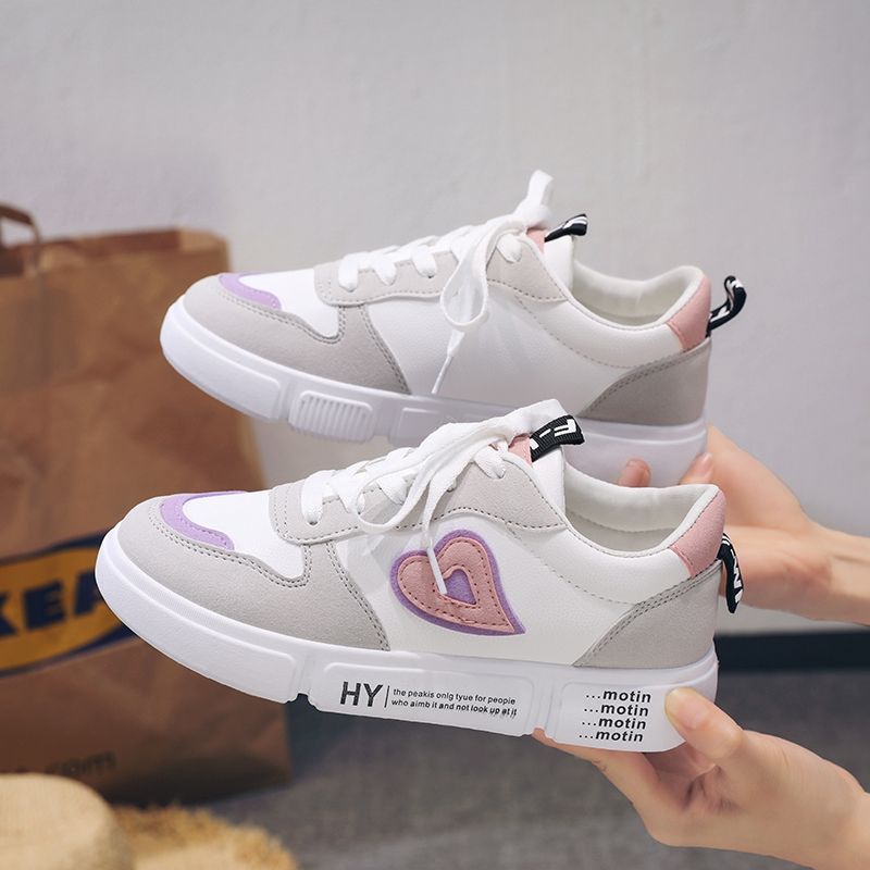 All-match white shoes for female students