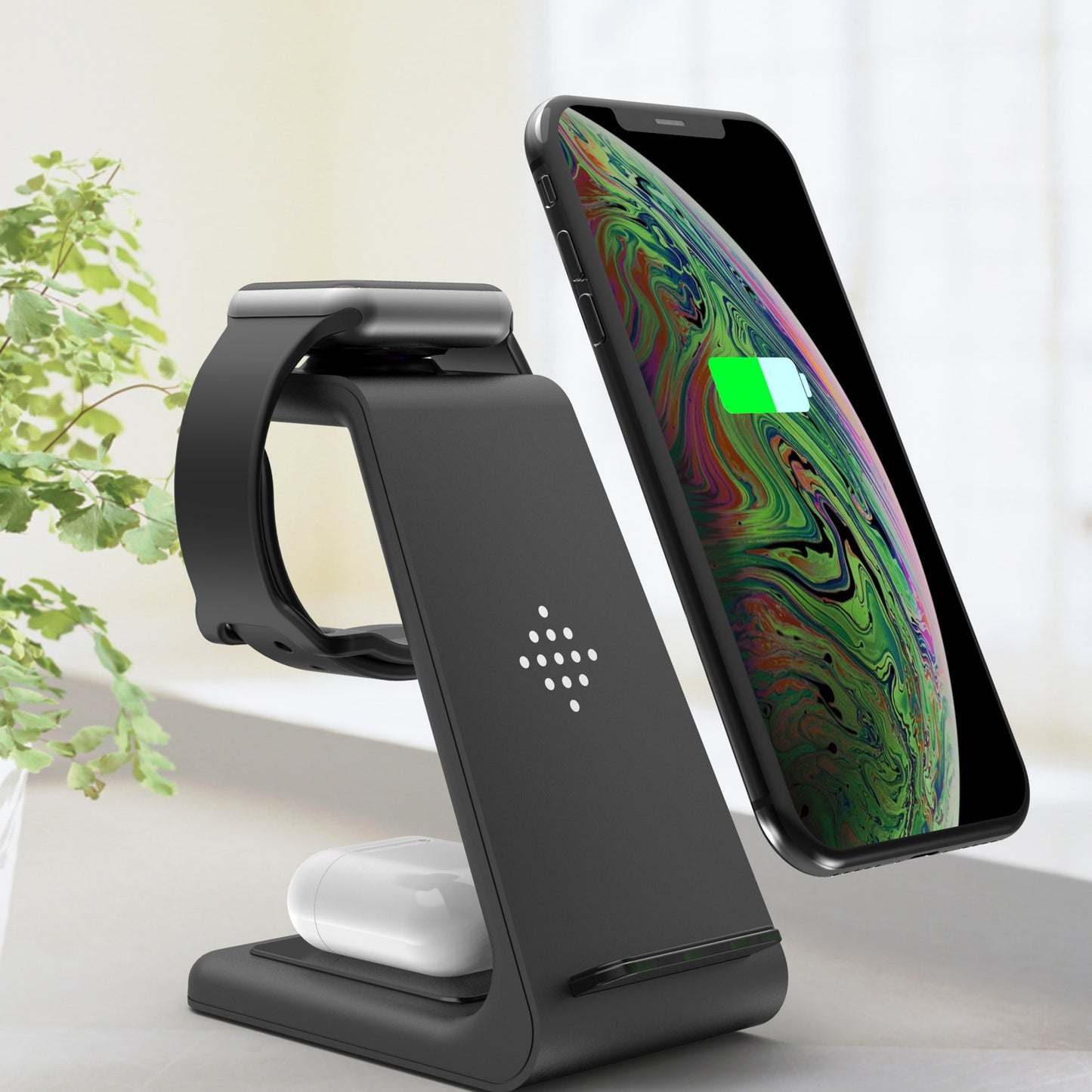 3 In 1 Fast Charging Station Wireless Charger Stand Wireless Quick Charge Dock for Phone Holder
