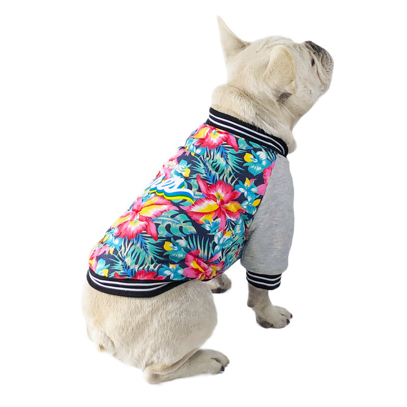 Pitbull Pet Dog Clothes Stretch Printed Two-legged Clothes