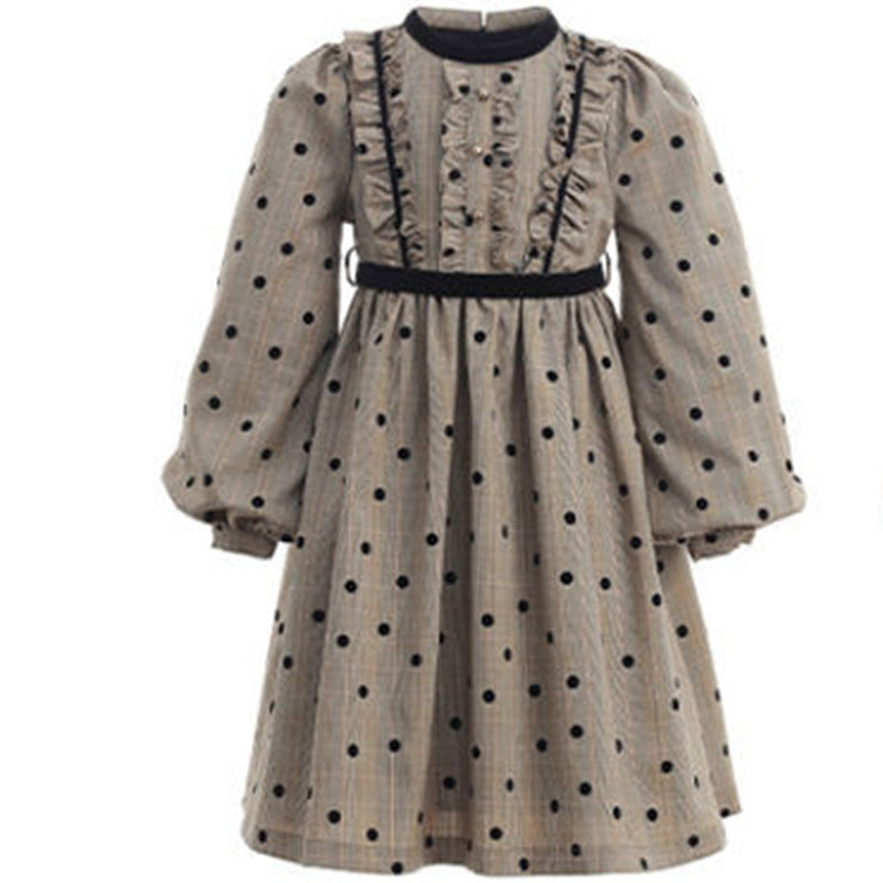 Girls Kids Polka Dot Princess Dress