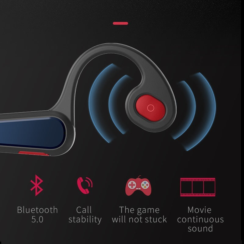 Bone conduction Bluetooth headphone wireless, skin friendly design,