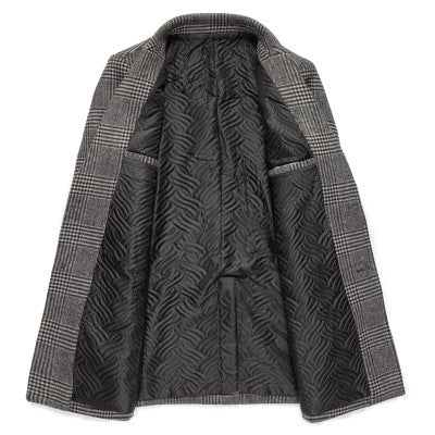 Trench Men's plaid Automn and Winter Coat