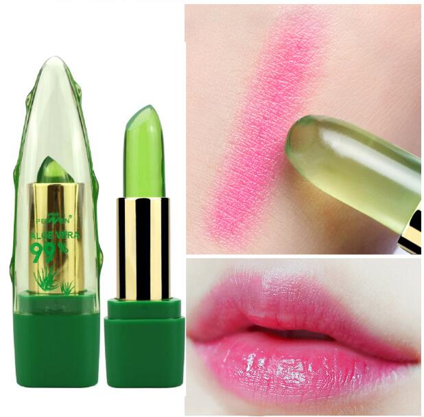 Aloe Vera Gel Lipstick Color Gloss Moisturizer Anti-Drying