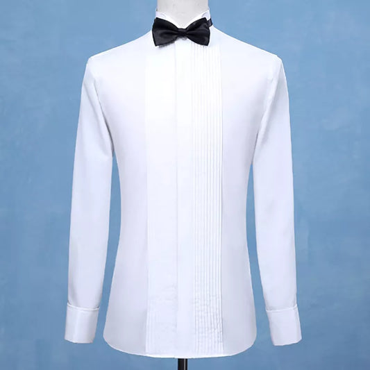 Fashion Groom Tuxedos Shirts Best for Man White Black Red for Wedding.