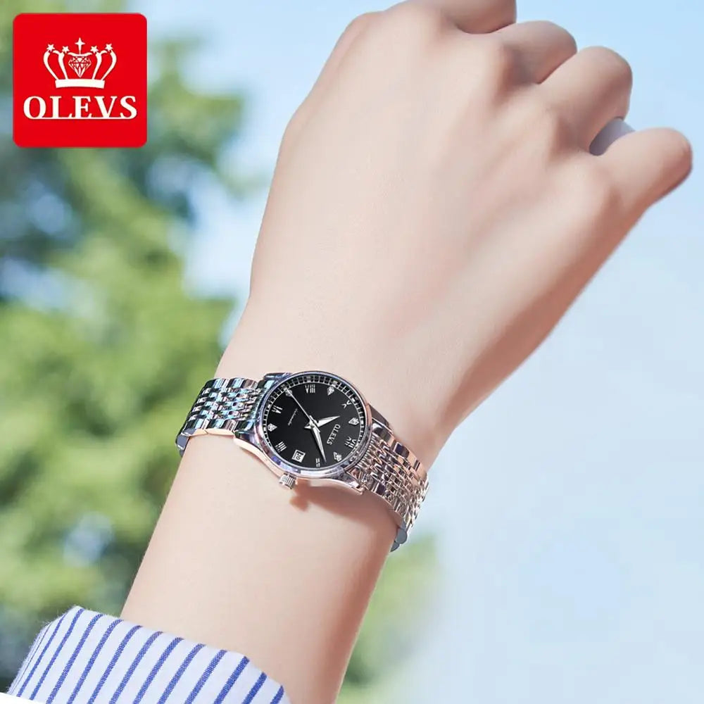 OLEVS Women Luxury Automatic Mechanical Watch Waterproof