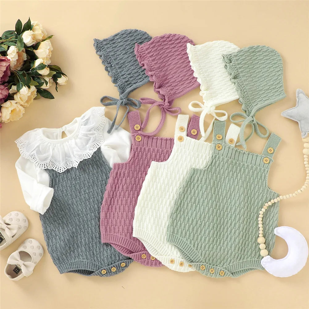 Baby Spring Autumn Clothes Set Knitted Romper