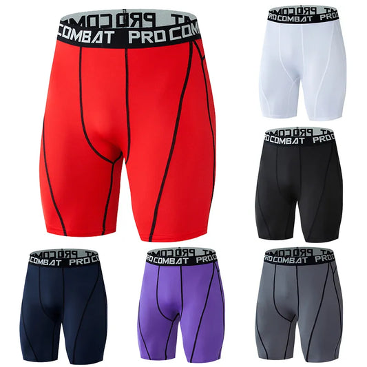 Men Bodybuilding Shorts Fitness Workout Inseam Gym