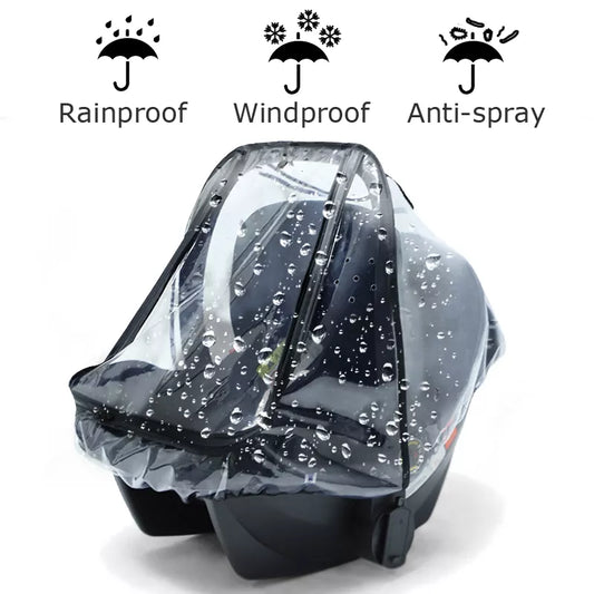 Baby safety seat rain cover transparent EVA baby out stroller baby carriage rain