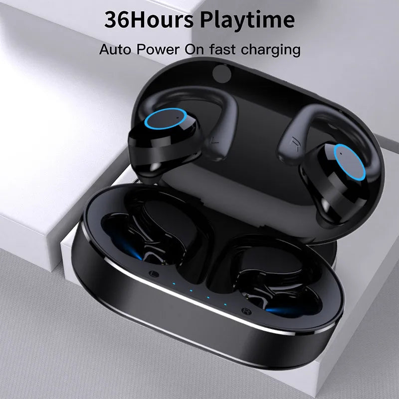 TWS Bluetooth 5.1 Ear hook Earphone Sports LED Headsets Headphone Wireless