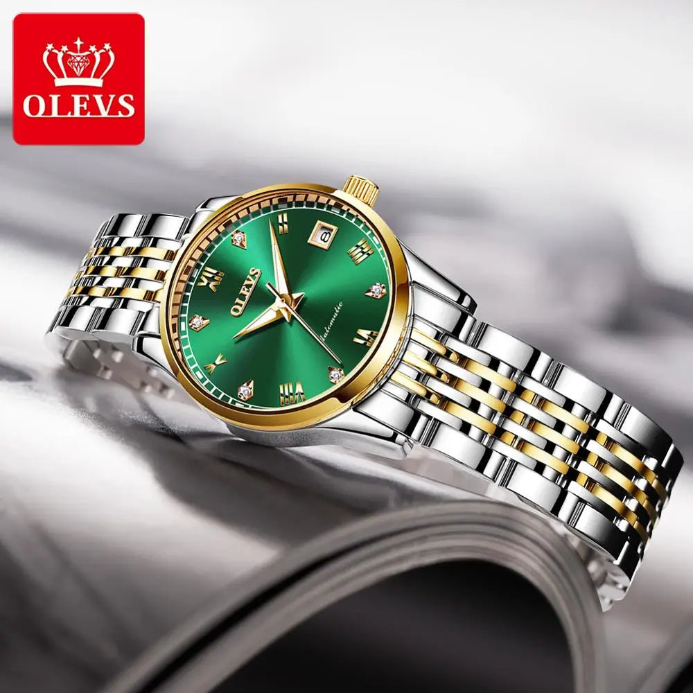 OLEVS Women Luxury Automatic Mechanical Watch Waterproof