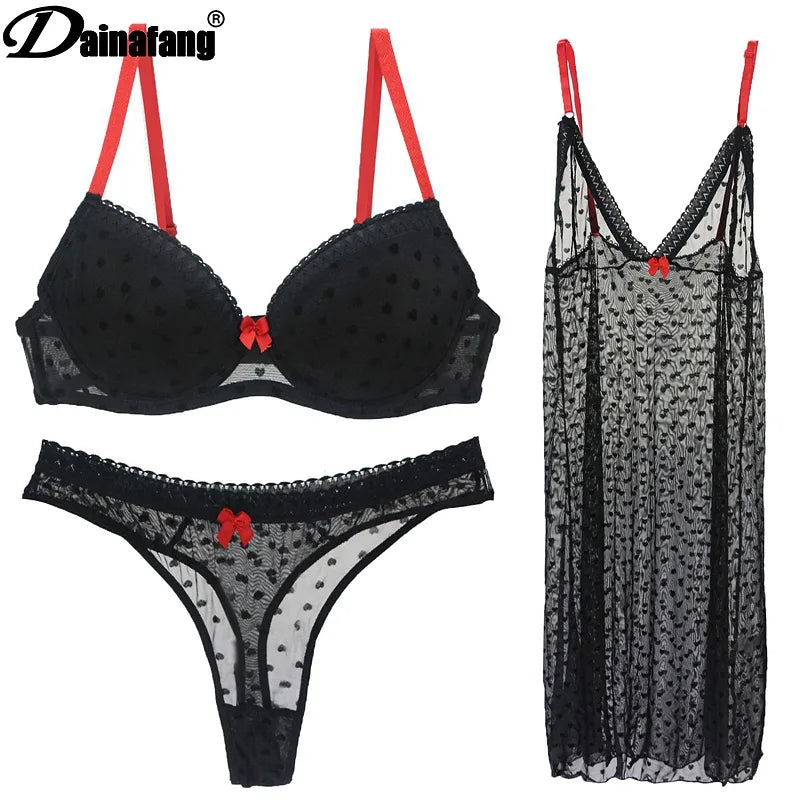 DAINAFANG Brand Lingerie Sexy Clothes Nightgown Underwear Sets for Women