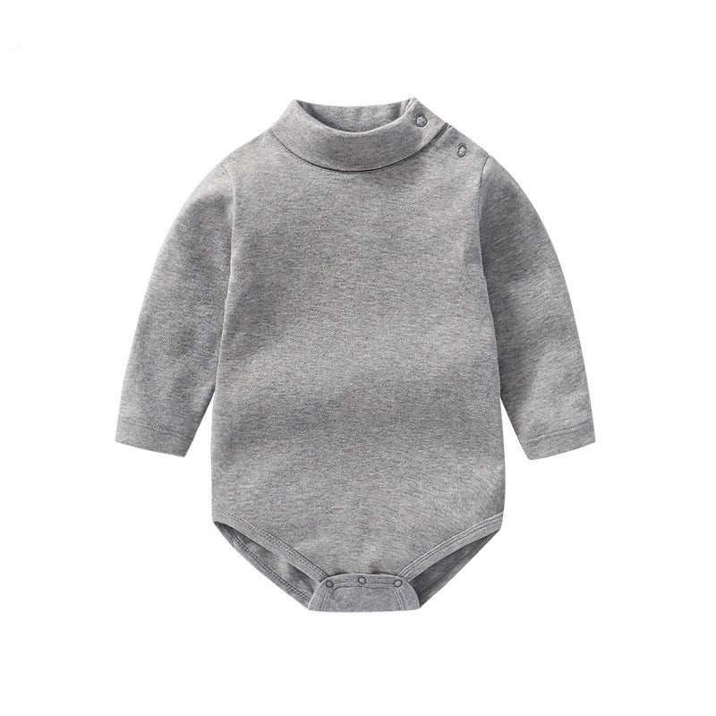 Winter Baby Boy Bodysuits Turtleneck Solid for Toddlers Long Sleeve Cotton Costume