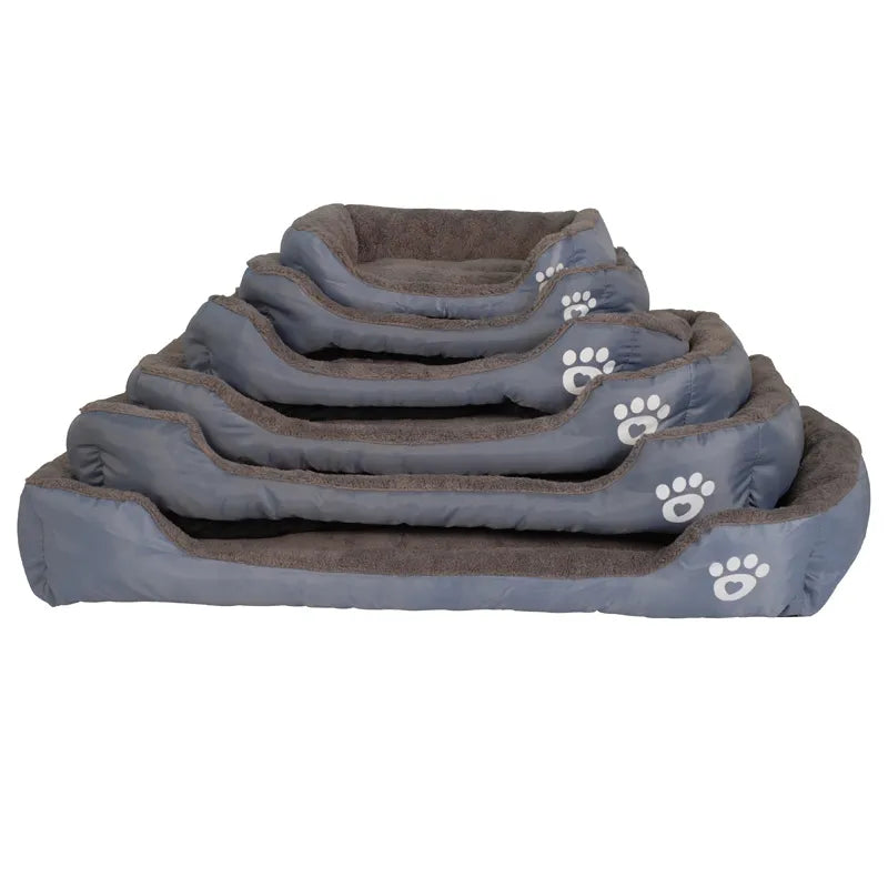 S-3XL 9 Colors Paw Pet Sofa Dog Beds Waterproof Bottom Soft Fleece Warm