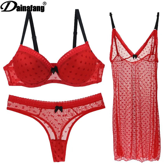 DAINAFANG Brand Lingerie Sexy Clothes Nightgown Underwear Sets for Women